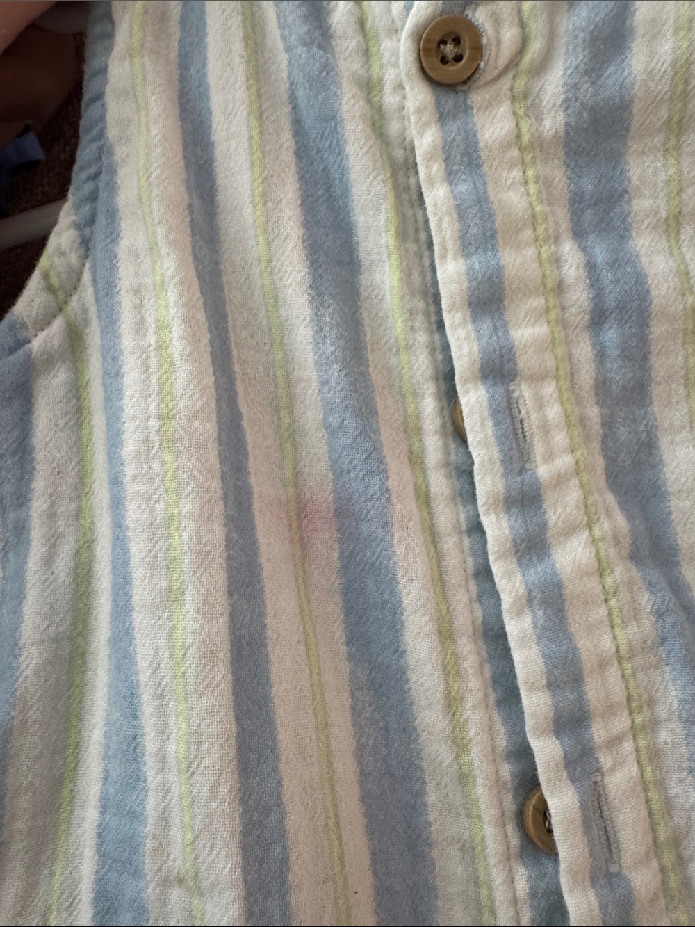 cloud island Blue, White and Green Striped Sleep Sack